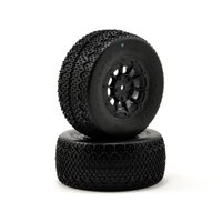 JConcepts 3D's Pre-Mounted SC Tires (Hazard) (2) (22SCT/TEN-SCTE) (Green)