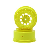 JConcepts 12mm Hex Hazard Short Course Wheels (Yellow) (2) (TEN-SCTE)