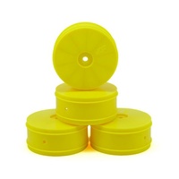 JConcepts 12mm Hex Bullet 60mm 4WD Front Buggy Wheels (4) (22-4) (Yellow)