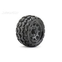 JETKO 1/10 ST 2.8 EX-TOMAHAWK MOUNTED TYRES (2pc) (12mm 1/2 offset Wide/Claw Rim)