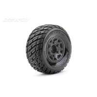 JETKO 1/10 SC EX-ROCKFORM MOUNTED TYRES (2pc) (12mm 1/2 offset Wide/Claw Rim)