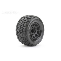 Jetko 1/10 MT 2.8 EX-ROCKFORM Tyres (Claw Rim/Black/Medium Soft/12mm/Narrow) (2pcs) [2803CBMSGNB1]