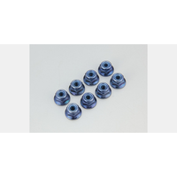 Kyosho 1-N4056FN-B Nut(M4x5.6)Flanged Nylon(Steel/Blue/8pcs