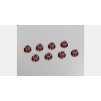 Kyosho 1-N4056FN-R Nut(M4x5.6)Flanged Nylon(Steel/Red/8pcs)