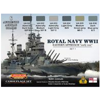Lifecolor CS33 Royal Navy WWII Eastern Approach #1 Acrylic Paint Set
