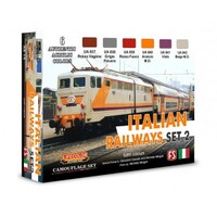 Lifecolor Italian Railways Set 2 6 Colour Acrylic Paint Set