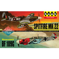 Lindberg HL445 1/72 Spitfire/Me109 - 2 Pack