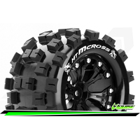 MT-Mcross 2.8 tyre w/rim Black 12mm hex"