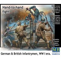 Master Box 35116 1/35 Hand-to-hand fight, German & British infantrymen, WW I era Plastic Model Kit