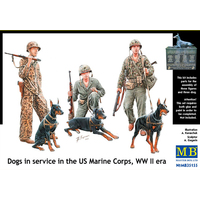 Master Box 35155 1/35 Dogs in service in the US Marine Corps, WW II era Plastic Model Kit