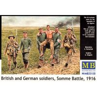 Master Box 35158 1/35 British and German soldiers, Somme Battle, 1916 Plastic Model Kit