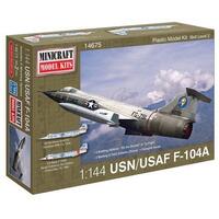 Minicraft 14675 1/144 F-104A USAF with 2 marking options Plastic Model Kit