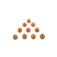 MR33 Aluminum Lock Nuts 3mm Orange 10pcs. MR33-3LN-O