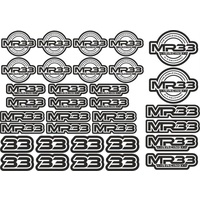 MR33 Decal Sheet - Black / White  MR33-DS-BW