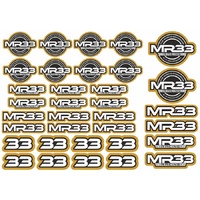 MR33 Decal Sheet - Gold  MR33-DS-G