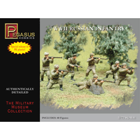 Pegasus 7498 1/72 WWII Russian Infantry Combo (PE Plastic) (40 piece set)