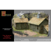 Pegasus 7702 1/72 Russian Farm Houses (2 per pack)