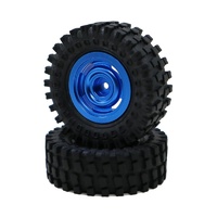 Panda Hobby 60mm Wheel and Tyre Set, Blue (pair)