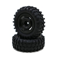 Panda Hobby 60mm Wheel and Tyre Set, Black (pair)