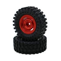 Panda Hobby 60mm Wheel and Tyre Set, Red (pair)