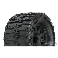 Proline 10155-10 Trencher HP 3.8" All Terrain BELTED Tires Mounted on Raid Black 8x32 Removable Hex Wheels (2) for 17mm MT Front or Rear