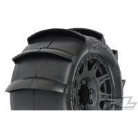 Proline 1179-10 Sling Shot 3.8" Sand Tires Mounted on Raid Black 8x32 Removable Hex Wheels (2) for 17mm MT Front or Rear