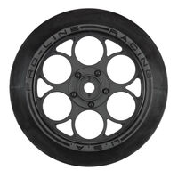 Proline Showtime Front Runner 2.2"/2.7" Black Front Drag Racing 12mm Hex Wheels (2) - PR2803-03