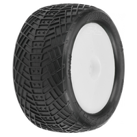 Proline 1/10 Positron MC (Clay) Rear 2.2 Buggy Tires On 12mm White Velocity Wheels (2) - PR8256-13