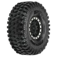 Proline 1/10 Hyrax 1.9 G8 Tyres Mounted on Impulse Black / Silver Wheels, F/R, PR10128-13