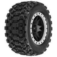 Proline 1/5 Badlands MX43 Pro-Loc Tyres Mounted on Impulse Black / Grey Wheels, X-Maxx, PR10131-13