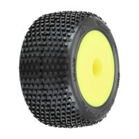 Proline 1/18 Hole Shot Tyres Mounted on Yellow Wheels, Mini-T 2.0, F/R, PR10177-12