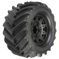 Proline 1/10 Demolisher 2.8in MT Tyres Mounted on Black Raid Wheels, 2pcs, PR10196-10