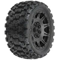 Proline 1/6 Badlands MX57 F/R 5.7in Tyres Mounted on Black Wheels, 2pcs, PR10198-10