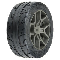 Proline 1/8 Vector S3, F/R 35/85 2.4in Belted Tyres Mounted on 14mm Hex, PR10204-10