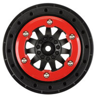 Proline F11 2.2/3 Red / Black Bead-Lock Wheels, Slash 4x4, Blitz, PR2746-03