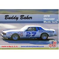 Salvinos J R BBMC1978O 1/25 Buddy Baker #27 1978 Chevrolet Monte Carlo  Plastic Model Kit
