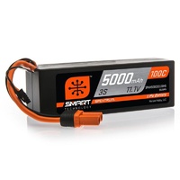 Spektrum 5000mah 3S 11.1v 100C Smart Hard Case LiPo Battery with IC5 Connector