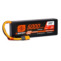 Spektrum 5000mAh 2S 7.4V 50c Smart G2 Hard Case LiPo Battery with IC3 Connector - SPMX52S50H3
