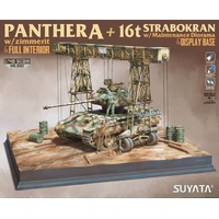 Suyata NO-001 1/48 Panther A + 16T Strabokran w/ Maintenance Diorama & Display Base Plastic Model Ki