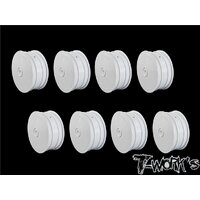 TWORKS 2.2" 12mm Hex 4WD Front Wheel White( For B64/B74/YZ4-SF ) 8pcs - TE-218-BW-8