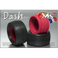 DASH 1/10 Rear Tyres in ORANGE compound (1 pair + ULTRA Insert)