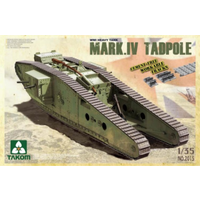 Takom 2015 1/35 WWI Heavy Battle Tank Mark IV Male Tadpole w/Rear mortar Plastic Model Kit