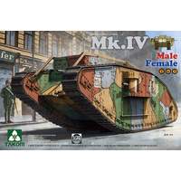 Takom 2076 1/35 WWI Heavy Battle Tank MkIV 2 in 1 (New decal and workable tracks) Plastic Model Kit