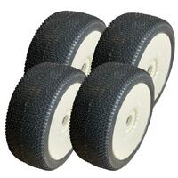 "Magma 2.0" Tyres in Blue compound + rims + Inserts (4pcs) white Rims complete set