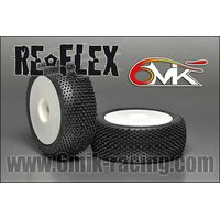 "Reflex" Tyres in 0/18 Super Soft compound + rims + Inserts (pair) white Rims