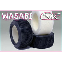 WASABI 1/10 Rear Tyres in YELLOW compound (1 pair + Foam)