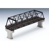 Fine Track Double Track Truss Bridge Set (F) (with 2 Concrete Piers / Dark Brown)