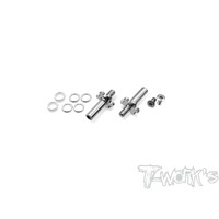 TWORKS 64 Light Weight Front Axle -2mm ( For Associated B6.4/6.3/6.2/6.1/6) - TP-169-B6-2