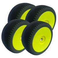TPRO 1/8 OffRoad ZR T3 Soft SKYLINE Racing Tire (Yellow Wheels) 4PCS