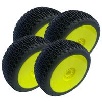 TPRO 1/8 OffRoad ZR T3 Soft COUGAR Racing Tire (Yellow Wheels) 4PCS